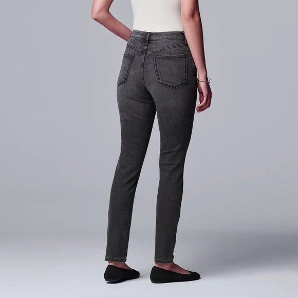 SOLD Simply Vera Vera Wang Womens Power Stretch High Waisted Skinny Jeans Sz 10 - Picture 2 of 9